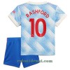 Manchester United Marcus Rashford 10 Borte 2021-22 - Barn Draktsett